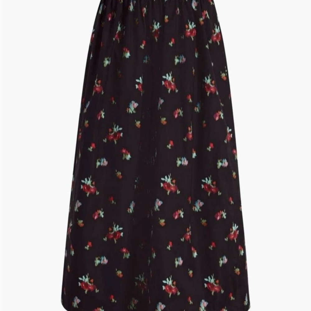 Hill House Krista Floral Taffeta skirt size medium - Picture 2 of 9